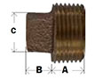 Cored Square Head Plug Diagram